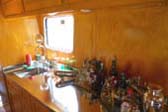 Interior Photo of Stainless Steel Countertops in 1948 Spartan Manor Trailer